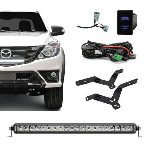 Mazda BT-50 2020-2024 Behind Grille Single Row Light Bar Kit
