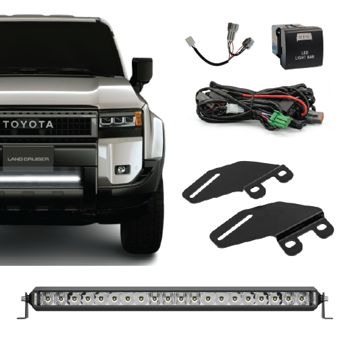 Toyota Land Cruiser Prado 250 Series Behind Grille Single Row Light Bar Kit