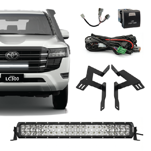 Toyota Land Cruiser 300 Series Behind Grille Dual Row Light Bar Kit