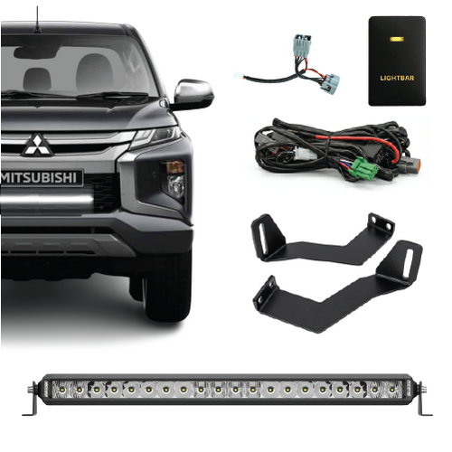 Mitsubishi Triton MR Behind Grille Single Row Light Bar Kit