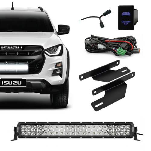 Isuzu MU-X 2021-2024 Behind Grille Dual Row Light Bar Kit