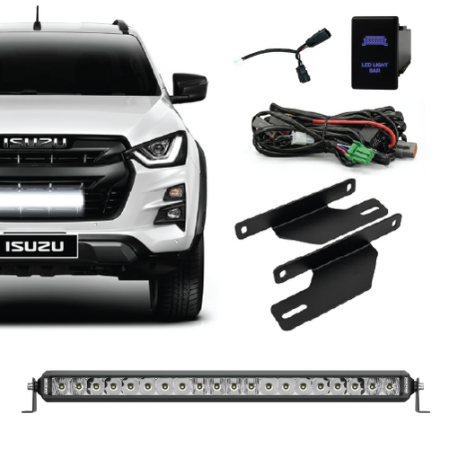 Isuzu MU-X 2021-2024 Behind Grille Single Row Light Bar Kit