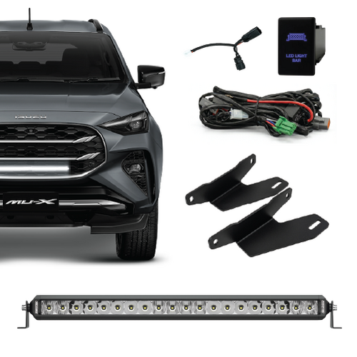 Isuzu MU-X 2025+ Behind Grille Single Row Light Bar Kit