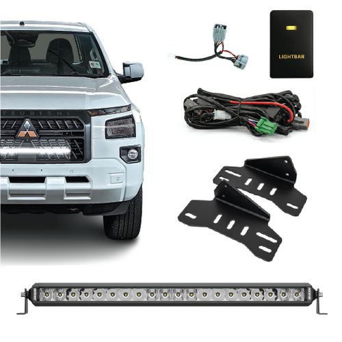 Mitsubishi MV Triton Behind Grille Single Row Light Bar Kit