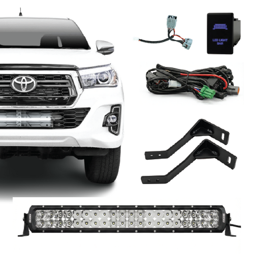 Toyota Hilux N80 SR5 2015-2020 Behind Grille Dual Row Light Bar Kit