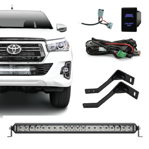 Toyota Hilux N80 SR5 2015-2020 Behind Grille Single Row Light Bar Kit