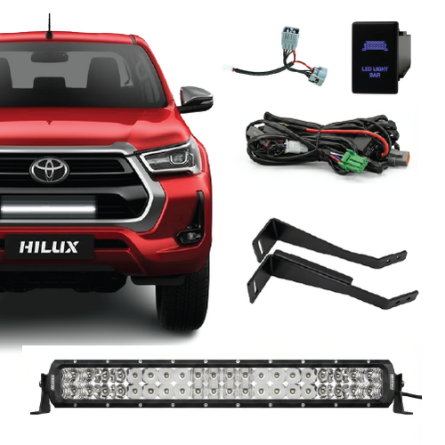 Toyota Hilux N80 2020+ Behind Grille Dual Row Light Bar Kit