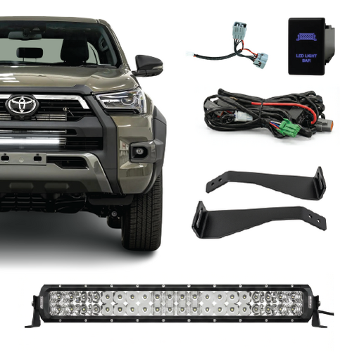 Toyota Hilux N80 2020+ Rogue Behind Grille Dual Row Light Bar Kit