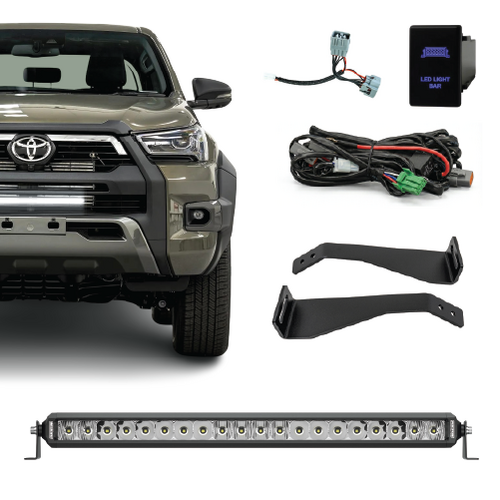 Toyota Hilux N80 2020+ Rogue Behind Grille Single Row Light Bar Kit