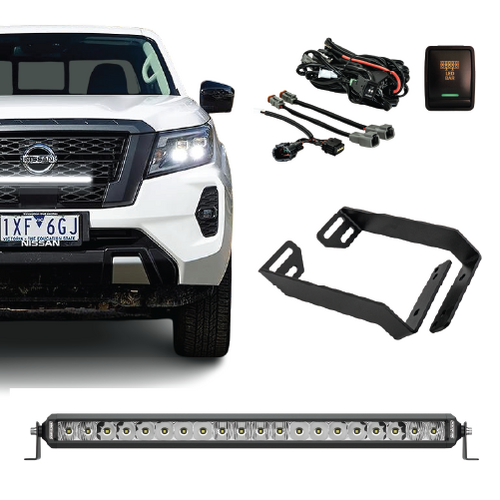 Nissan Navara NP300 Behind Grille Single Row Light Bar Kit