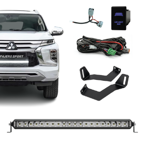 Mitsubishi Pajero Sport Behind Grille Single Row Light Bar Kit