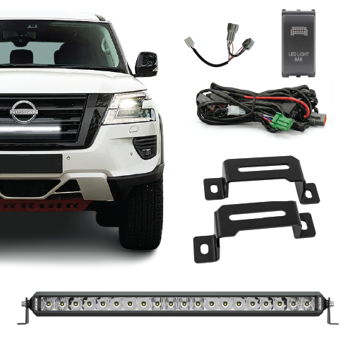Y62 Patrol Behind-Grille 20.5" Single Row Light Bar Mounting Bracket Kit