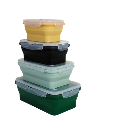 Supex Collapsible Rectangle Containers | 4 Pack