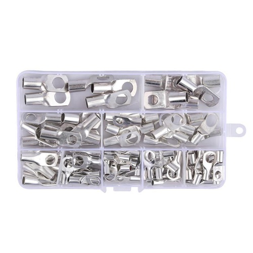 12 Volt Direct 100 Pack Copper Crimp Battery Terminal Lugs Set