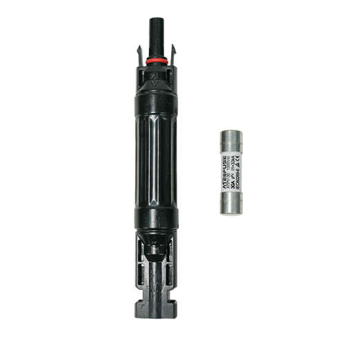 30A MC4 Inline Solar Fuse Connector with Spare Fuse