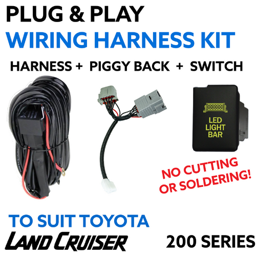 Toyota Landcruiser 200 Series 2016+ Plug & Play Lightbar Wiring Harness