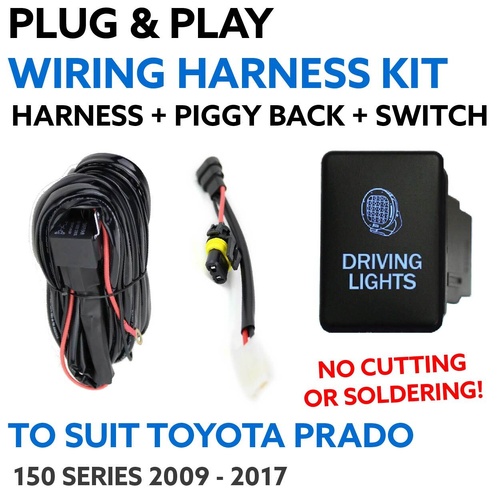 Toyota Prado 150 Series 2009-2017 Plug & Play Driving Light Wiring Harness